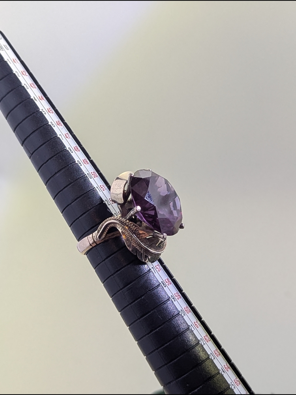 ✨ Vintage 10K Yellow Gold Alexandrite Cocktail Ring – Size 6.75 – ✨ - Picture 7 of 10